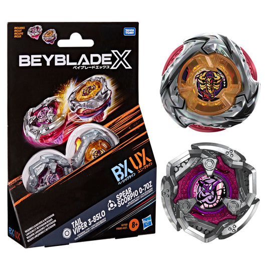 Beyblade X - Spear Scorpio 0-70Z UX & Tail Viper 3-85LO BX [Dual Pack Set]