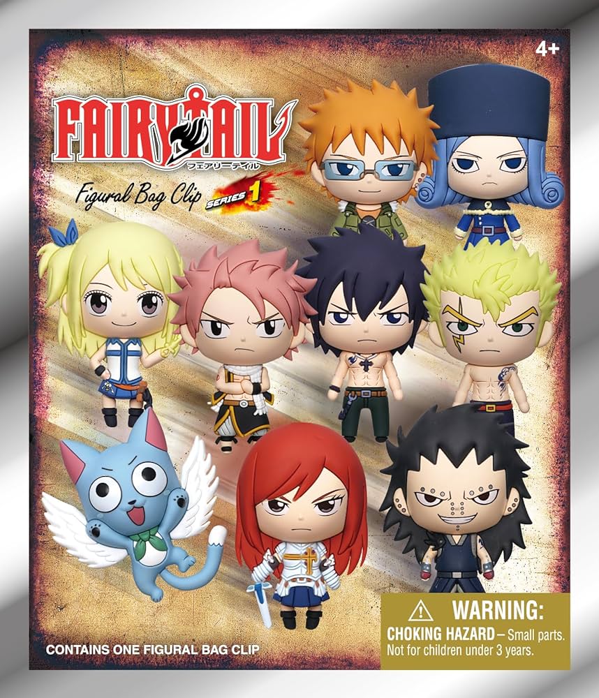 FAIRY TAIL(1)～(10) Fairy Tail 3D Foam MYSTERY Bag Clip – MyPops.ca