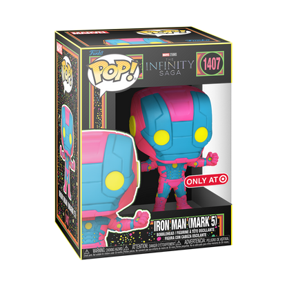 Funko Pop! Marvel: Infinity Saga (Black Light) - Iron Man (Mark 1