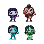 Funko Pop! Rocks: KISS (Colour Spotlight) - Spaceman / Demon / Starchild / Catman 4pk [Funko Shop Exclusive]