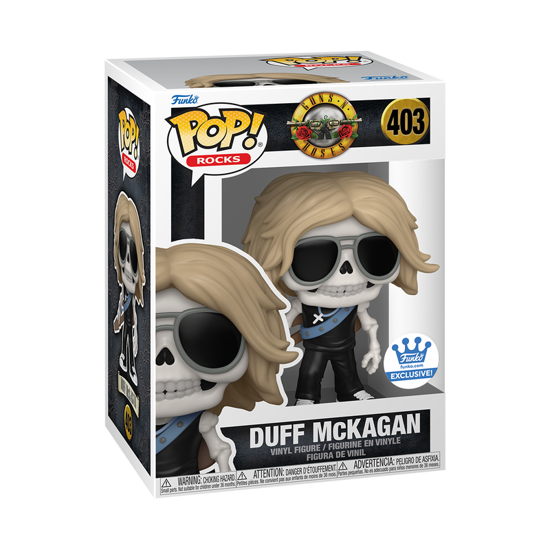 Funko Pop! Guns N Roses - Duff McKagan (Skeleton) #403 [FUNKO SHOP EXCLUSIVE] **PREORDER**