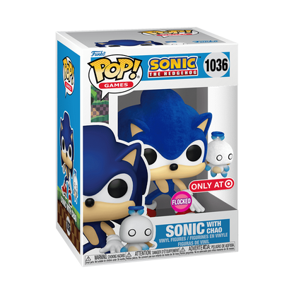 Funko Pop! Games: Sonic The Hedgehog - Sonic (8-Bit) / Knuckles (8-Bit) / Tails (8-Bit) / Sonic with Chao (Flocked) *PREORDER*