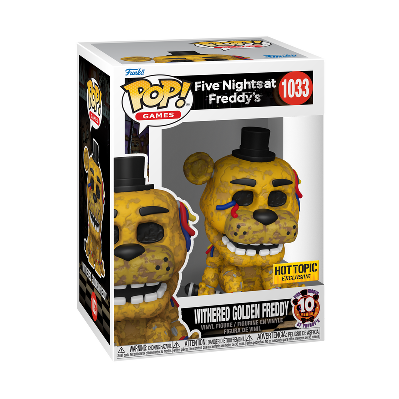 Funko Pop! Games: Five Nights At Freddy's - Withered Golden Freddy #1033 [Hot Topic Exclusive]