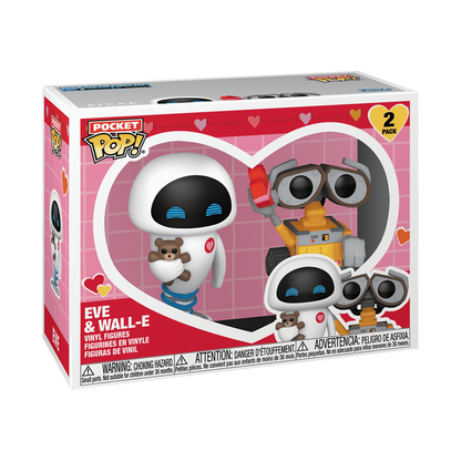 Funko Pop! Pocket Pop: Pixar: Wall-E - Eve & Wall-E (Valentine) 2pk *PREORDER*