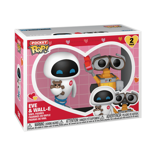 Funko Pop! Pocket Pop: Pixar: Wall-E - Eve & Wall-E (Valentine) 2pk *PREORDER*