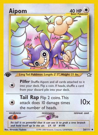 Aipom 026  - Unlimited Neo Genesis - Uncommon