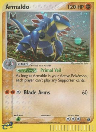 Armaldo 001  - Holofoil Sandstorm - Holo Rare