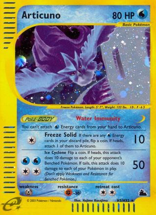 Articuno (H3)  - Holofoil Skyridge - Holo Rare