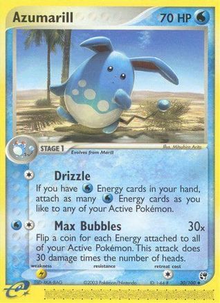 Azumarill  - Reverse Holofoil Sandstorm - Uncommon