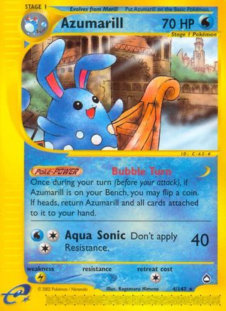 Azumarill  - Reverse Holofoil Aquapolis - Rare