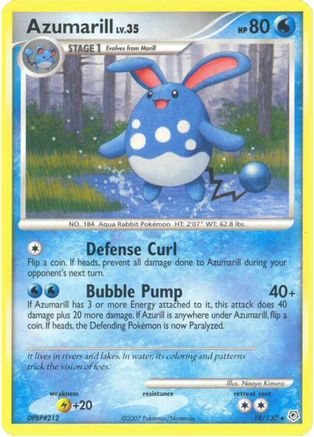 Azumarill  - Reverse Holofoil Diamond and Pearl - Rare
