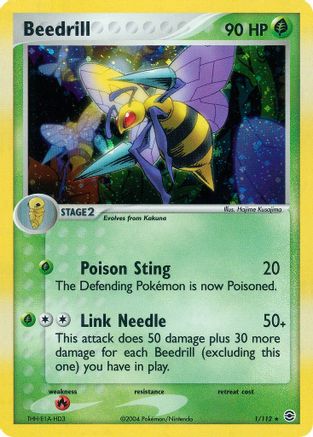 Beedrill 001  - Holofoil FireRed & LeafGreen - Holo Rare