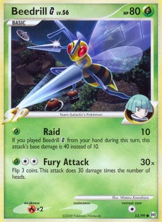 Beedrill G 053  - Reverse Holofoil Arceus - Common