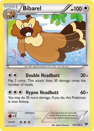 Bibarel  - Reverse Holofoil XY Base Set - Rare