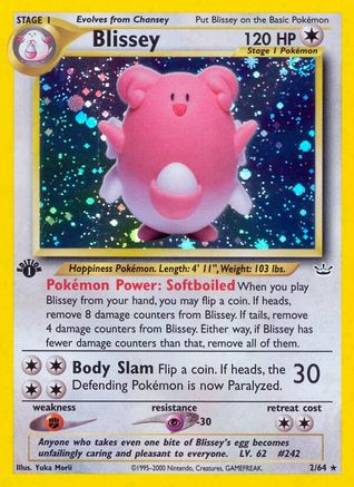 Blissey/64  - 1st Edition Holofoil Neo Revelation - Holo Rare