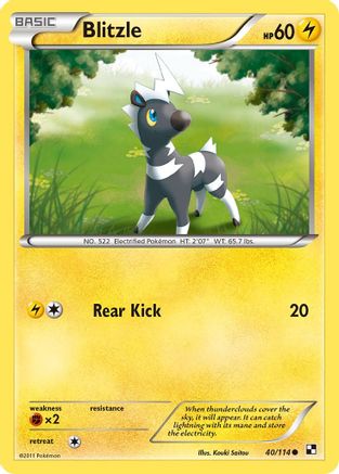 Blitzle (40)  - Reverse Holofoil Black and White - Common