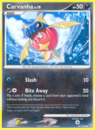 Carvanha  - Reverse Holofoil Secret Wonders - Common