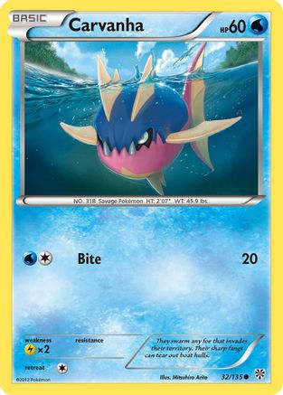 Carvanha  - Reverse Holofoil Plasma Storm - Common