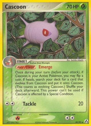 Cascoon  - Reverse Holofoil Legend Maker - Uncommon