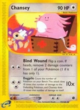 Chansey 072  - Reverse Holofoil Expedition - Uncommon