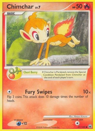 Chimchar (57)  - Reverse Holofoil Majestic Dawn - Common