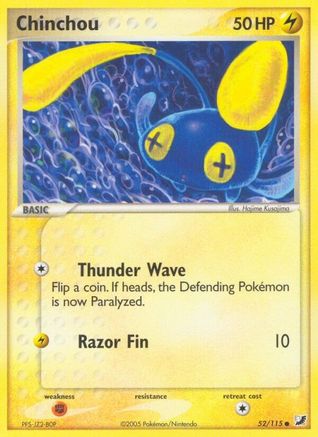 Chinchou/115  - Reverse Holofoil Unseen Forces - Common