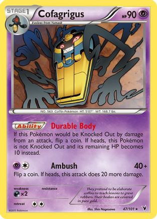Cofagrigus (47)  - Reverse Holofoil Noble Victories - Rare