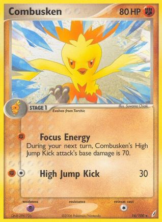 Combusken - 016/100/100  Crystal Guardians - Rare