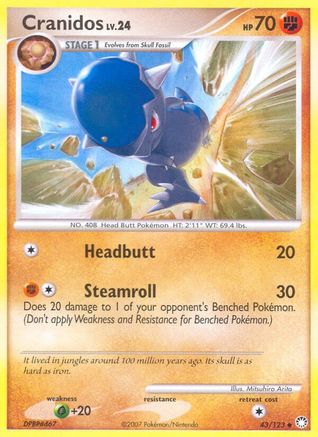 Cranidos  - Reverse Holofoil Mysterious Treasures - Uncommon