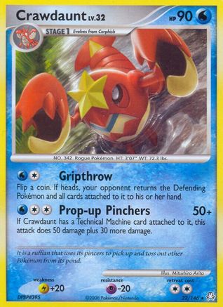 Crawdaunt  - Reverse Holofoil Legends Awakened - Rare