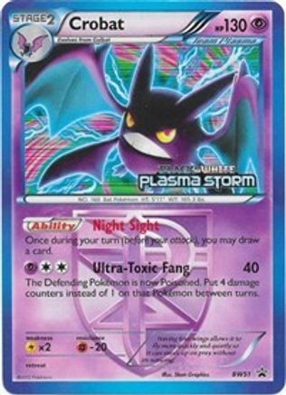 Crobat - BW51 (Team Plasma) (Prerelease)  - Holofoil Black and White Promos - Promo