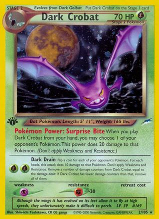Dark Crobat  - 1st Edition Holofoil Neo Destiny - Holo Rare
