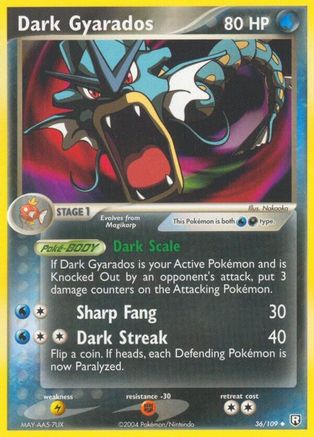 Dark Gyarados 036  Team Rocket Returns - Uncommon