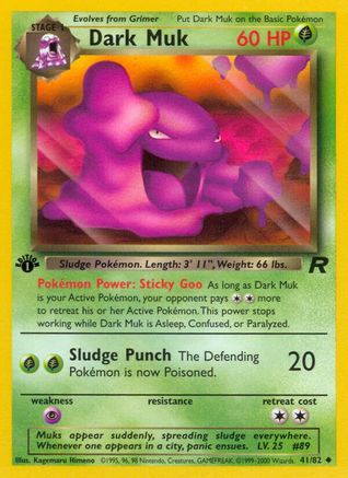 Dark Muk 041  - 1st Edition Team Rocket - Uncommon