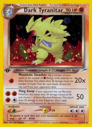 Dark Tyranitar  - 1st Edition Holofoil Neo Destiny - Holo Rare