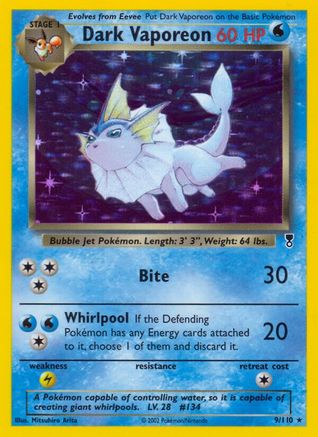 Dark Vaporeon  - Holofoil Legendary Collection - Holo Rare