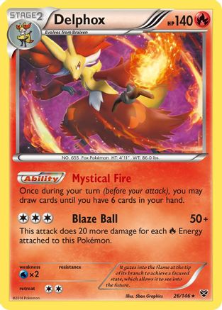 Delphox/146  - Reverse Holofoil XY Base Set - Holo Rare