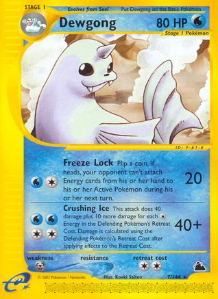 Dewgong (7)  - Reverse Holofoil Skyridge - Rare