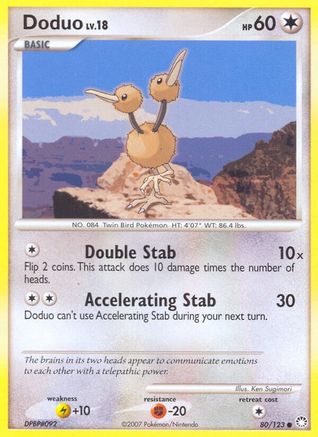 Doduo/123  - Reverse Holofoil Mysterious Treasures - Common