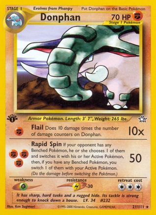 Donphan 021  - Unlimited Neo Genesis - Rare