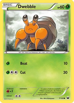 Dwebble  - Reverse Holofoil Dark Explorers - Common