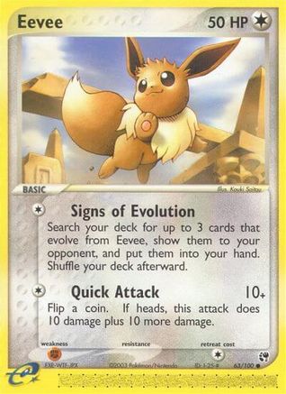Eevee 063  - Reverse Holofoil Sandstorm - Common