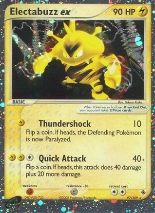 Electabuzz ex/109  - Holofoil Ruby and Sapphire - Ultra Rare