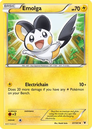 Emolga  - Reverse Holofoil Noble Victories - Uncommon