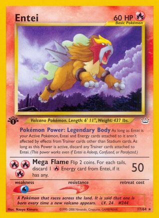 Entei (17) (17) 017  - Unlimited Neo Revelation - Rare