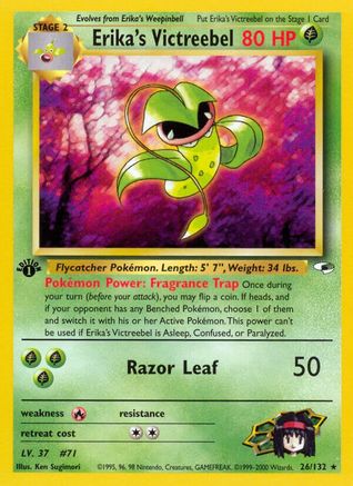 Erika's Victreebel 026  - 1st Edition Gym Heroes - Rare