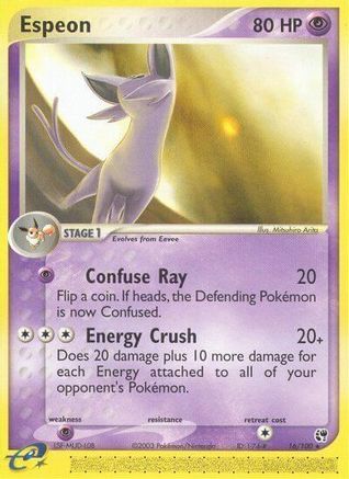 Espeon 016  - Reverse Holofoil Sandstorm - Rare