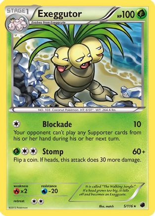 Exeggutor  - Reverse Holofoil Plasma Freeze - Rare