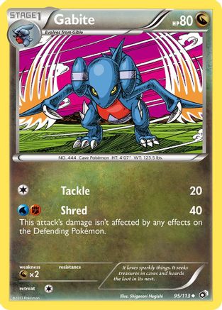 Gabite  - Reverse Holofoil Legendary Treasures - Uncommon