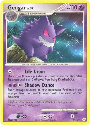 Gengar 027  - Reverse Holofoil Diamond and Pearl - Rare
